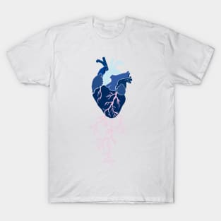 Blue heart. T-Shirt